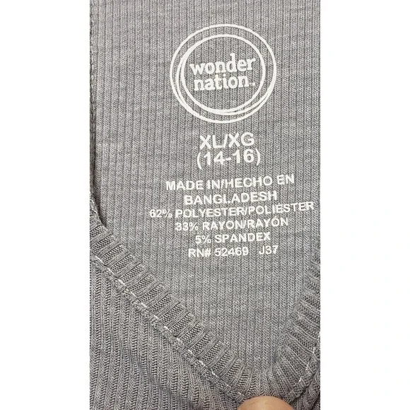 Girls Unicorn Sparkle Tank Top XL 14-16 Gray Racerback Sleeveless Shirt - Picture 6 of 8